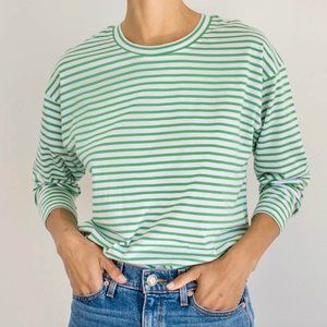 NWOT AYR French Fry Long Sleeve Striped Tee Sz S